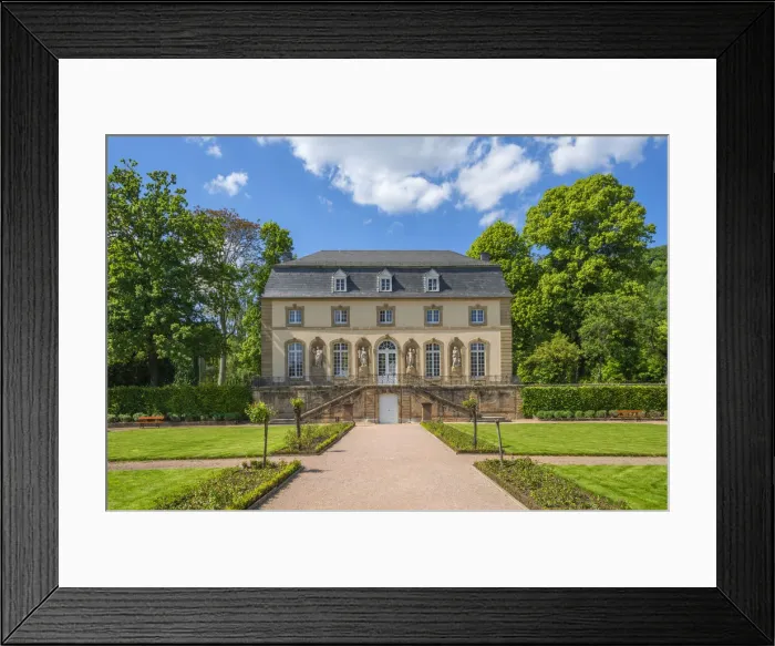 Framed Print : Orangery at the baroque garden of Echternach, Kanton Echternach, Luxembourg Framed Print : Orangery at the baroque garden of Echternach, Kanton Echternach, Luxembourg