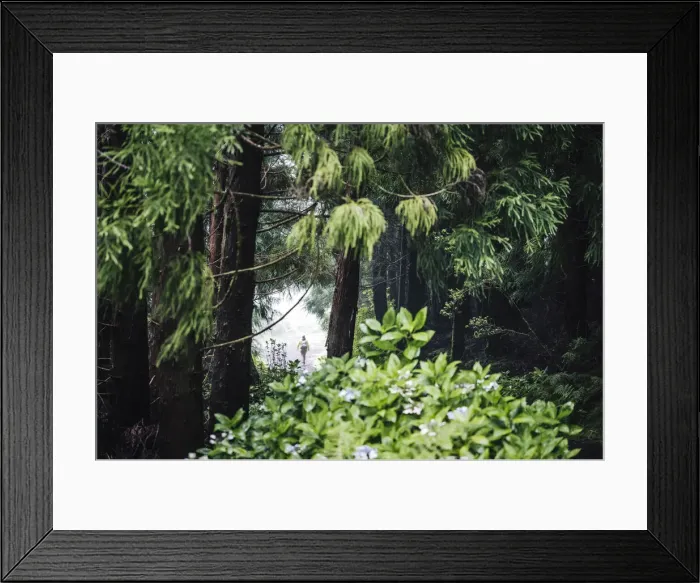 Framed Print : Woman hiking and exploring Faial Island, Azores, Portugal Framed Print : Woman hiking and exploring Faial Island, Azores, Portugal