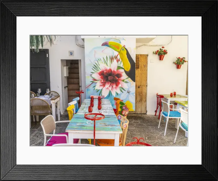 Framed Print : Restaurant, old Town, Ibiza Town, Ibiza, Balearic Islands, Spain Framed Print : Restaurant, old Town, Ibiza Town, Ibiza, Balearic Islands, Spain