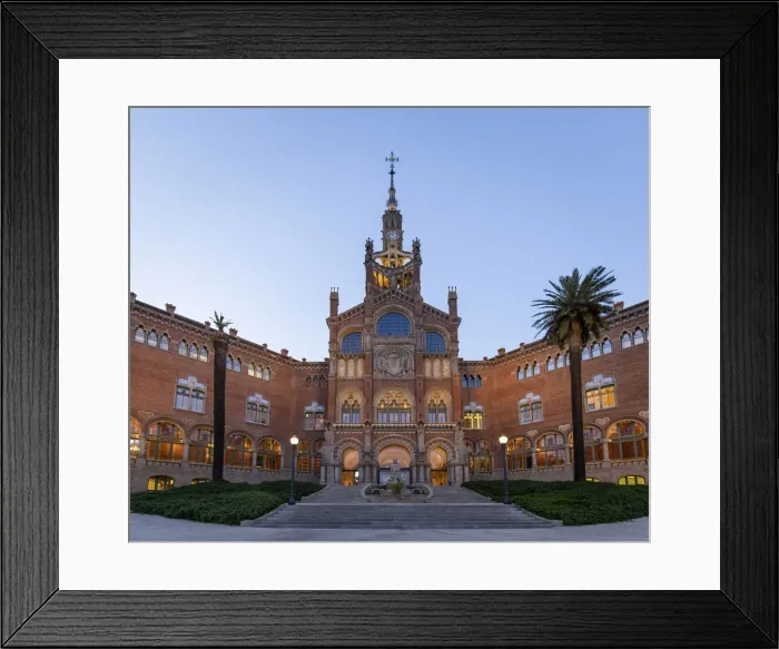 Framed Print : Spain, Catalonia, Barcelona, Sant Pau Hospital facade Framed Print : Spain, Catalonia, Barcelona, Sant Pau Hospital facade