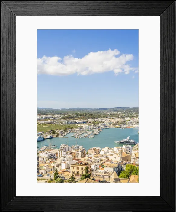 Framed Print : Elevated view over Ibiza Old town, Ibiza Town, Ibiza, Balearic Islands, Spain Framed Print : Elevated view over Ibiza Old town, Ibiza Town, Ibiza, Balearic Islands, Spain