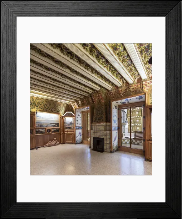 Framed Print : Spain, Catalonia, Barcelona, Casa Vicens, The dining room Framed Print : Spain, Catalonia, Barcelona, Casa Vicens, The dining room