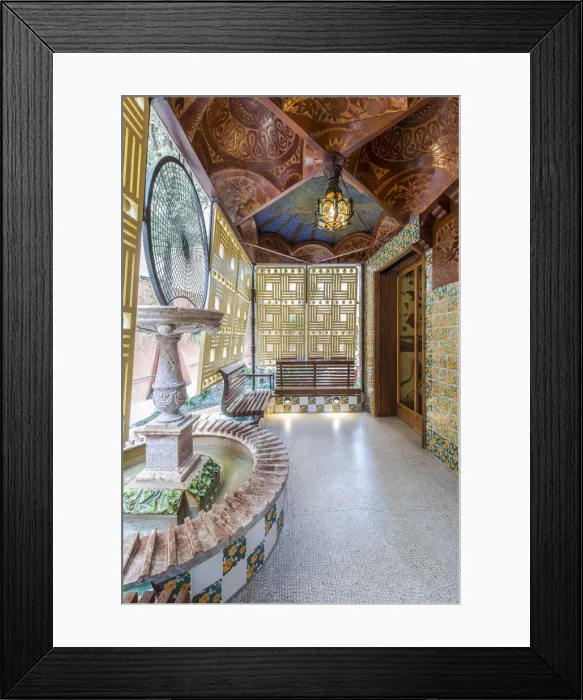 Framed Print : Spain, Catalonia, Barcelona, Casa Vicens, Veranda at the ground floor Framed Print : Spain, Catalonia, Barcelona, Casa Vicens, Veranda at the ground floor