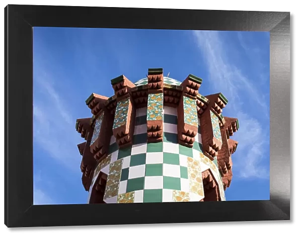 Spain, Catalonia, Barcelona, Casa Vicens, The chimney of the main tower