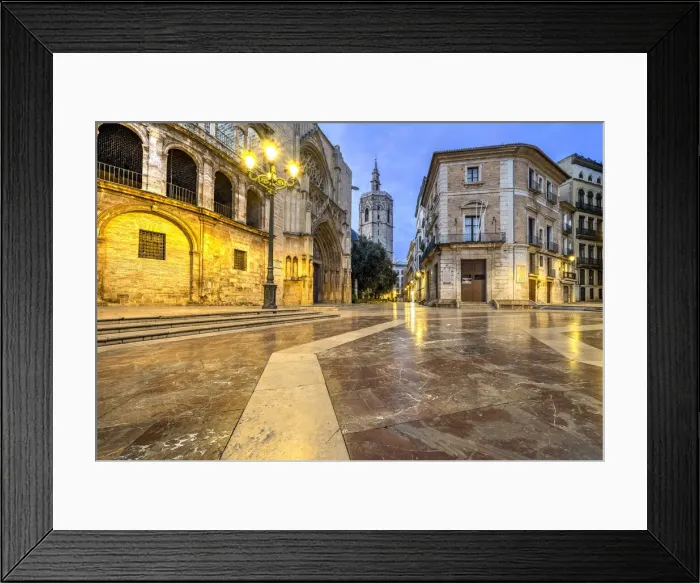 Framed Print : Plaza de la Virgen and Cathedral, Valencia, Spain Framed Print : Plaza de la Virgen and Cathedral, Valencia, Spain