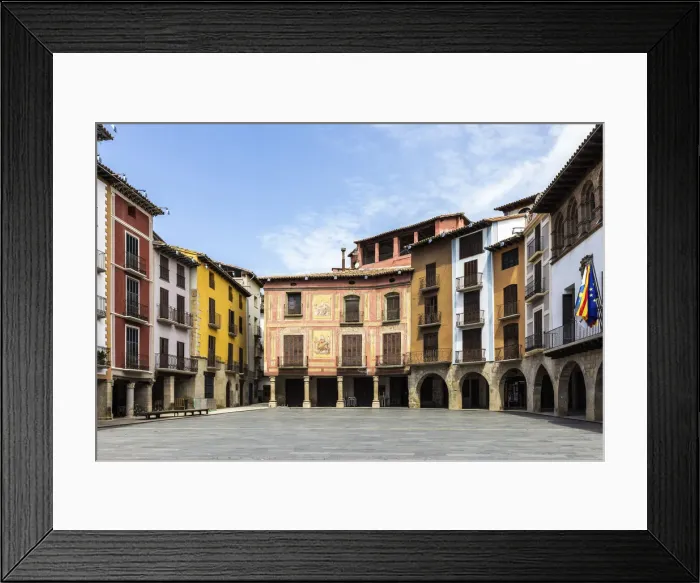 Framed Print : Spain, Aragon, Huesca, Graus, The main square Framed Print : Spain, Aragon, Huesca, Graus, The main square