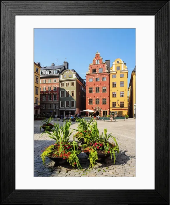 Framed Print : Colourful Houses at Stortorget, The Big Square, Gamla Stan, Stockholm, Stockholm County, Sweden Framed Print : Colourful Houses at Stortorget, The Big Square, Gamla Stan, Stockholm, Stockholm County, Sweden