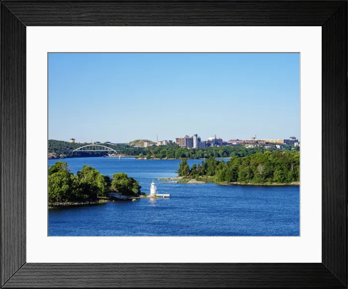 Framed Print : View towards the Stockholm Skyline, Stockholm County, Sweden Framed Print : View towards the Stockholm Skyline, Stockholm County, Sweden