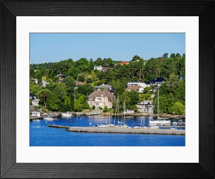 Framed Print : Landscape of the waterway from Stockholm to the Baltic Sea, Stockholm County, Sweden Framed Print : Landscape of the waterway from Stockholm to the Baltic Sea, Stockholm County, Sweden