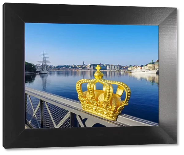 Gilded Crown on Skeppsholmsbron, Stockholm, Stockholm County, Sweden