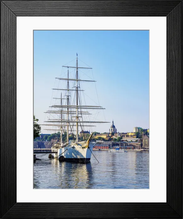 Framed Print : Three-masted Sailing Vessel called Af Chapman on Skeppsholmen Island, Stockholm, Stockholm County, Sweden Framed Print : Three-masted Sailing Vessel called Af Chapman on Skeppsholmen Island, Stockholm, Stockholm County, Sweden
