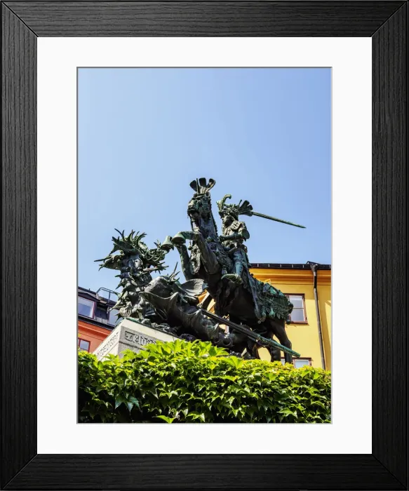 Framed Print : Saint George and the Dragon Statue, Gamla Stan, Stockholm, Stockholm County, Sweden Framed Print : Saint George and the Dragon Statue, Gamla Stan, Stockholm, Stockholm County, Sweden