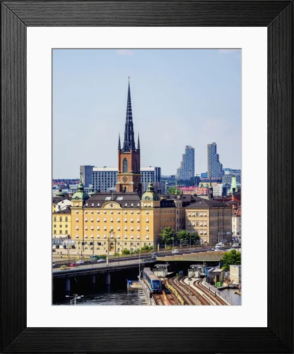 Framed Print : View towards the Riddarholmen Church, Stockholm, Stockholm County, Sweden Framed Print : View towards the Riddarholmen Church, Stockholm, Stockholm County, Sweden