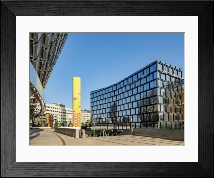 Framed Print : Tele2 Arena and Quality Hotel Globe, Johanneshov District, Stockholm, Stockholm County, Sweden Framed Print : Tele2 Arena and Quality Hotel Globe, Johanneshov District, Stockholm, Stockholm County, Sweden
