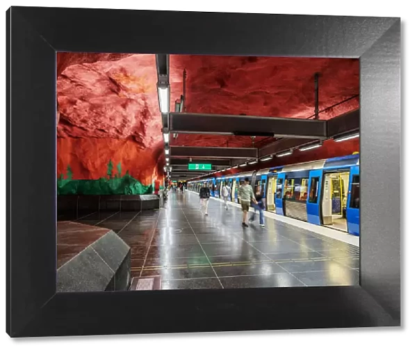 Solna Centrum Metro Station, Stockholm, Stockholm County, Sweden