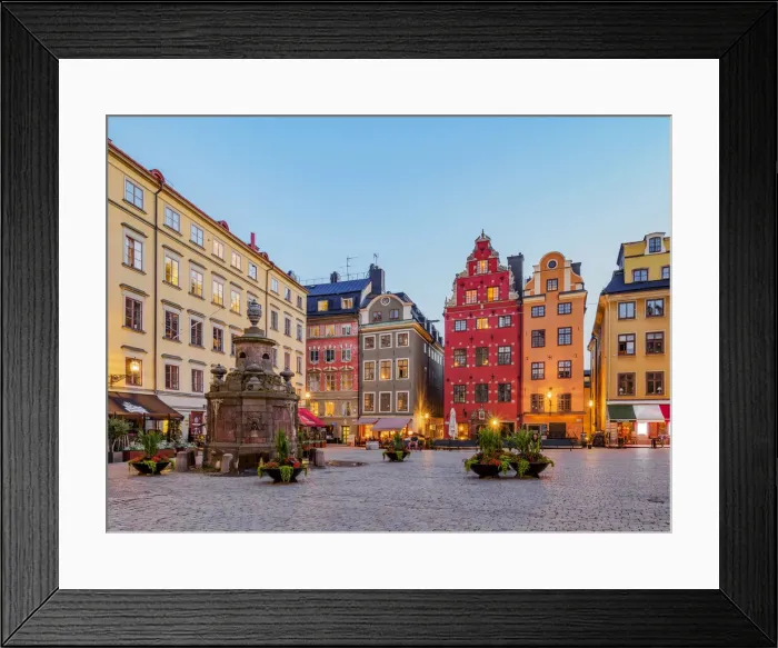 Framed Print : Stortorget, The Big Square, dusk, Stockholm, Stockholm County, Sweden Framed Print : Stortorget, The Big Square, dusk, Stockholm, Stockholm County, Sweden