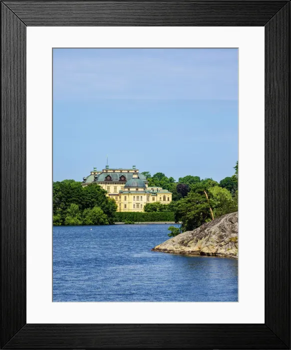 Framed Print : View over the Lake Malar towards the Drottningholm Palace, Stockholm, Stockholm County, Sweden