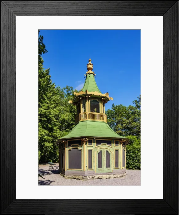 Framed Print : The Aviary near The Chinese Pavilion, Drottningholm Palace Garden, Stockholm, Stockholm County, Sweden