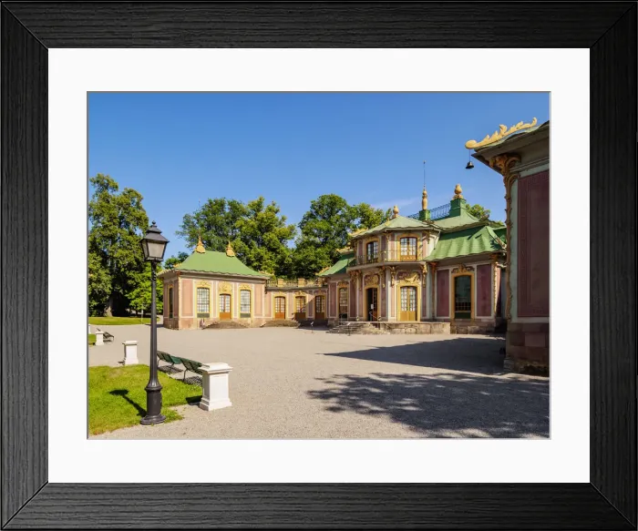 Framed Print : The Chinese Pavilion, Drottningholm Palace Garden, Stockholm, Stockholm County, Sweden