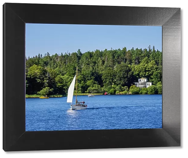 Sailboat at the Lake Malar, Stockholm, Stockholm County, Sweden