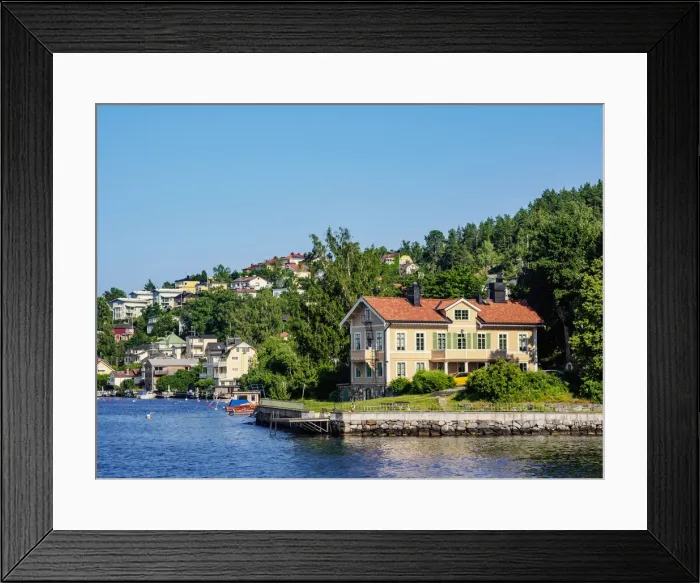 Framed Print : Houses at the shore of Lake Malar, Stockholm, Stockholm County, Sweden Framed Print : Houses at the shore of Lake Malar, Stockholm, Stockholm County, Sweden