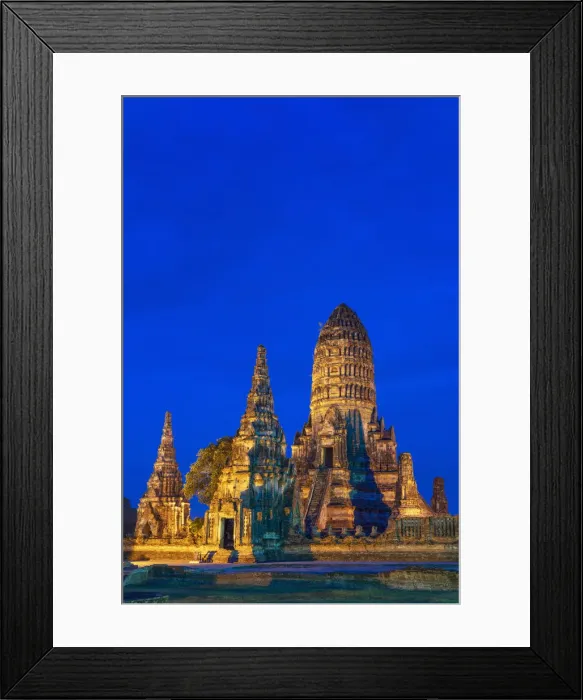 Framed Print : Thailand, Phra Nakhon Si Ayutthaya, Ayutthaya, Wat Chai Watthanaram, illuminated at night, UNESCO World Heritage site Framed Print : Thailand, Phra Nakhon Si Ayutthaya, Ayutthaya, Wat Chai Watthanaram, illuminated at night, UNESCO World Heritage site