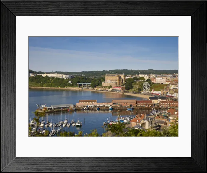 Framed Print : UK, England, Yorkshire, Scarborough, View of South Bay
