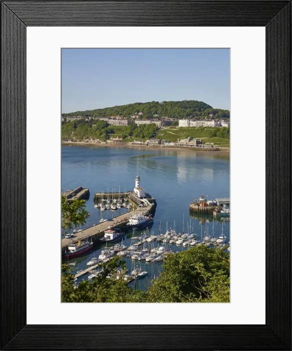 Framed Print : UK, England, Yorkshire, Scarborough, View of Lighthouse at South Bay Framed Print : UK, England, Yorkshire, Scarborough, View of Lighthouse at South Bay