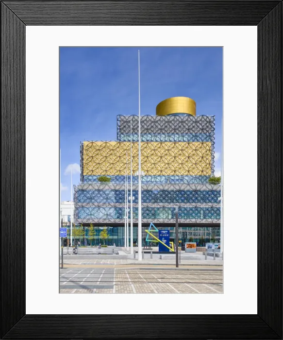 Framed Print : UK, England, West Midlands, Birmingham, Centenary Square, Birmingham Libary Framed Print : UK, England, West Midlands, Birmingham, Centenary Square, Birmingham Libary
