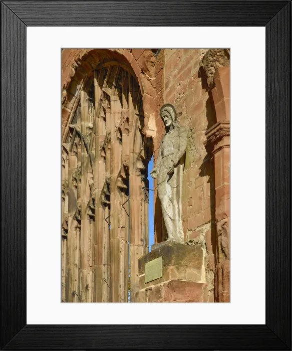 Framed Print : UK, England, West Midlands, Coventry, Coventry Cathedral, The statue of Christ Framed Print : UK, England, West Midlands, Coventry, Coventry Cathedral, The statue of Christ