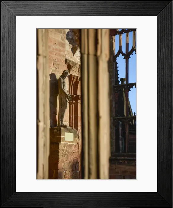 Framed Print : UK, England, West Midlands, Coventry, Coventry Cathedral, The statue of Christ Framed Print : UK, England, West Midlands, Coventry, Coventry Cathedral, The statue of Christ