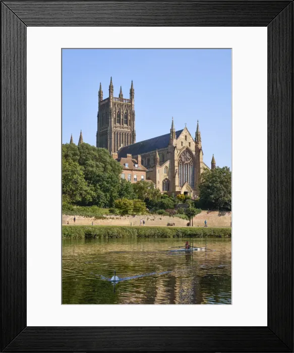 Framed Print : UK, England, West Midlands, Worcestershire, Worcester, Worcester Cathedral reflecting in River Severn Framed Print : UK, England, West Midlands, Worcestershire, Worcester, Worcester Cathedral reflecting in River Severn
