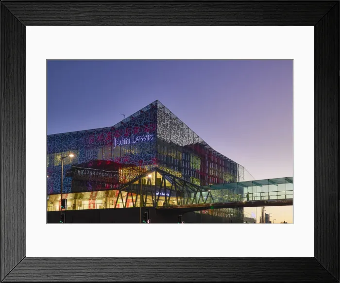 Framed Print : UK, England, East Midlands, Leicester, John Lewis building Framed Print : UK, England, East Midlands, Leicester, John Lewis building