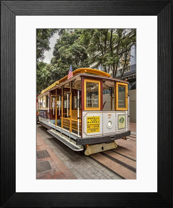 Framed Print : Powell and Market line cable car, San Francisco, California, USA Framed Print : Powell and Market line cable car, San Francisco, California, USA