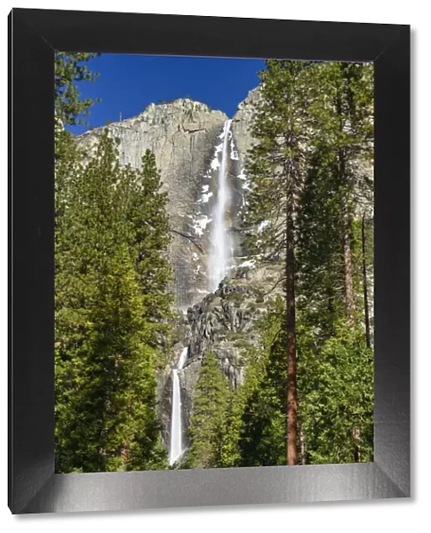 Upper & Lower Yosemite Falls in Winter, Yosemite National Park, California, USA