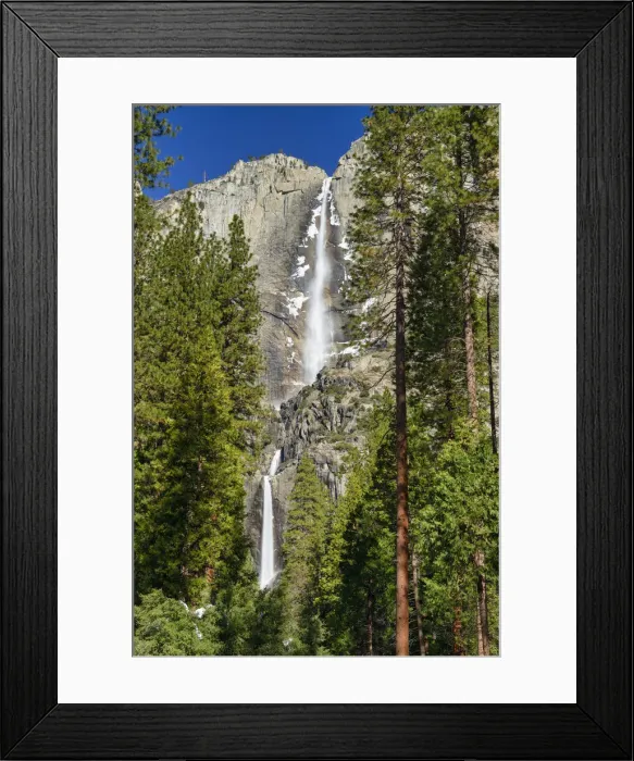 Framed Print : Upper & Lower Yosemite Falls in Winter, Yosemite National Park, California, USA Framed Print : Upper & Lower Yosemite Falls in Winter, Yosemite National Park, California, USA