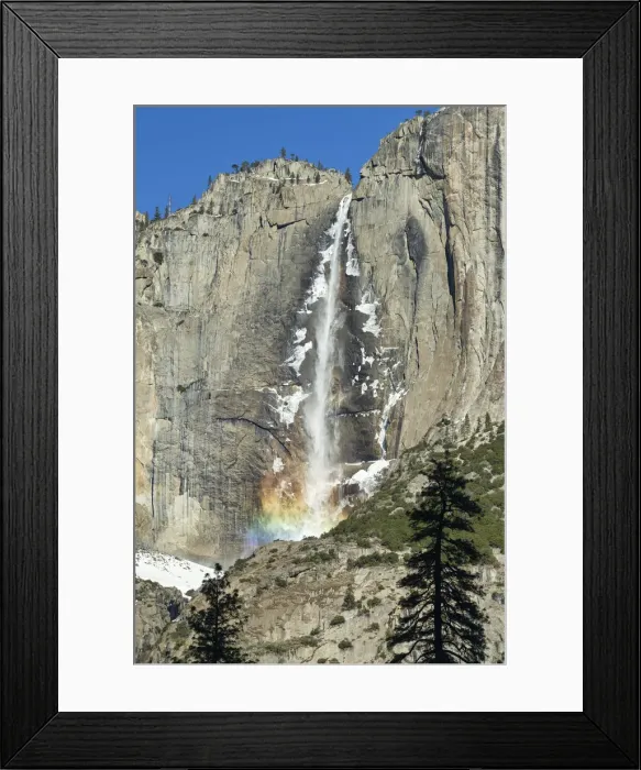 Framed Print : Upper Yosemite Falls in Winter, Yosemite National Park, California, USA Framed Print : Upper Yosemite Falls in Winter, Yosemite National Park, California, USA