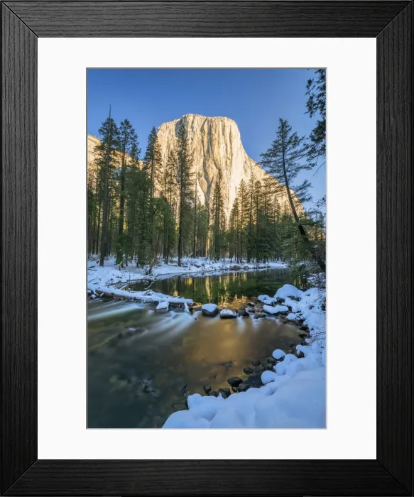 Framed Print : El Capitan & Merced River in Winter, Yosemite National Park, California, USA Framed Print : El Capitan & Merced River in Winter, Yosemite National Park, California, USA