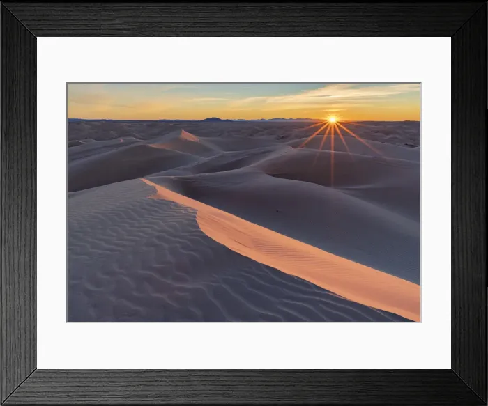 Framed Print : Sunrise over Imperial Sand Dunes National Recreation Area, California, USA Framed Print : Sunrise over Imperial Sand Dunes National Recreation Area, California, USA