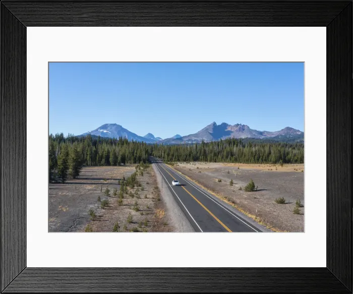 Framed Print : USA, Oregon, Bend, Cascade Lakes Highway, Tesla Framed Print : USA, Oregon, Bend, Cascade Lakes Highway, Tesla