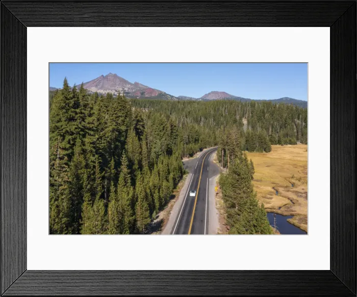 Framed Print : USA, Oregon, Bend, Cascade Lakes Highway, Tesla Framed Print : USA, Oregon, Bend, Cascade Lakes Highway, Tesla