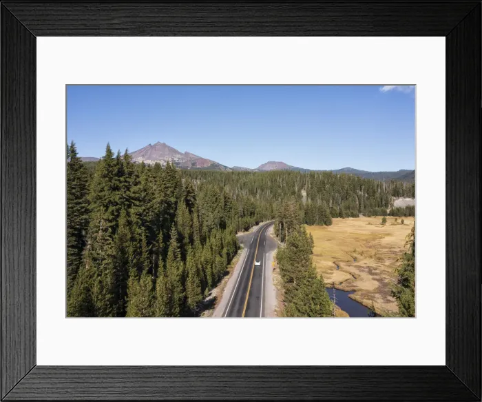 Framed Print : USA, Oregon, Bend, Cascade Lakes Highway, Broken Top and Tesla Framed Print : USA, Oregon, Bend, Cascade Lakes Highway, Broken Top and Tesla