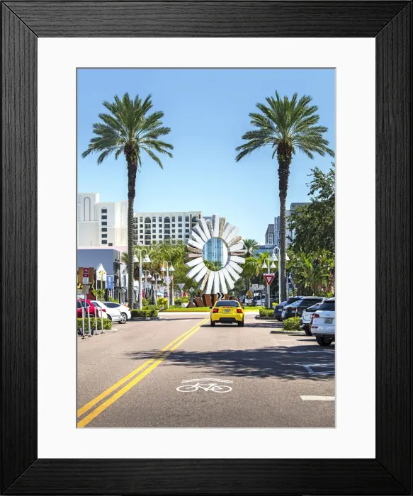 Framed Print : Florida, Saint Petersburg, Central Avenue, Edge District, Art Sculpture Framed Print : Florida, Saint Petersburg, Central Avenue, Edge District, Art Sculpture