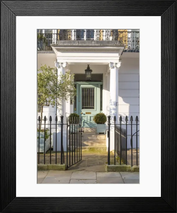 Framed Print : Doorway and porch, South Kensington, London, England, UK Framed Print : Doorway and porch, South Kensington, London, England, UK