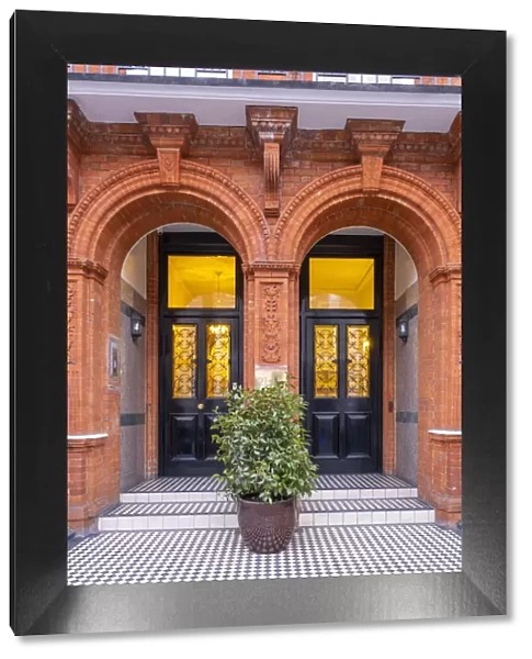 Doorways and porches, South Kensington, London, England, UK