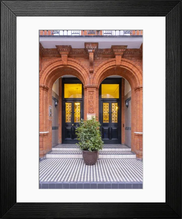 Framed Print : Doorways and porches, South Kensington, London, England, UK Framed Print : Doorways and porches, South Kensington, London, England, UK