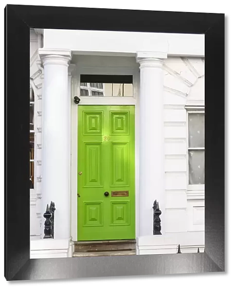 Green door, Notting Hill, London, England, UK