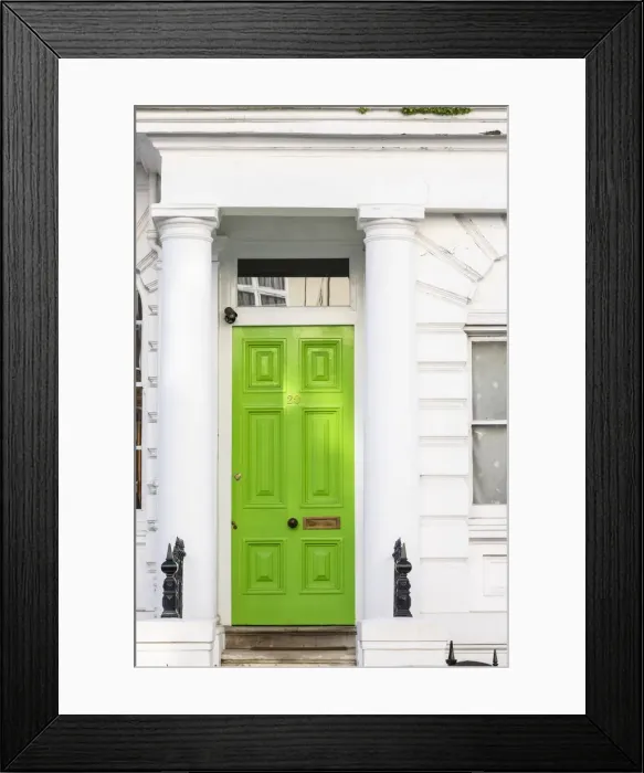 Framed Print : Green door, Notting Hill, London, England, UK Framed Print : Green door, Notting Hill, London, England, UK
