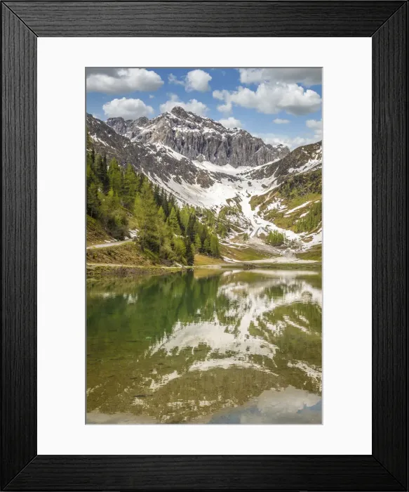 Framed Print : Lake Klapfsee (1, 680 m) in Dorfertal valley, Obertilliach, East Tyrol, Tyrol, Austria Framed Print : Lake Klapfsee (1, 680 m) in Dorfertal valley, Obertilliach, East Tyrol, Tyrol, Austria