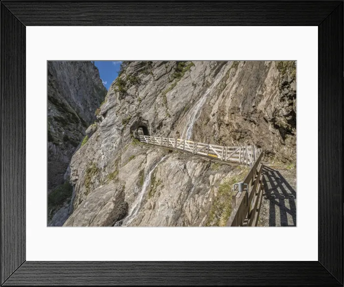 Framed Print : Paved hiking trail through the Daberklamm in the Dorfer Tal, Kals am Groszglockner, East Tyrol, Tyrol, Austria Framed Print : Paved hiking trail through the Daberklamm in the Dorfer Tal, Kals am Groszglockner, East Tyrol, Tyrol, Austria